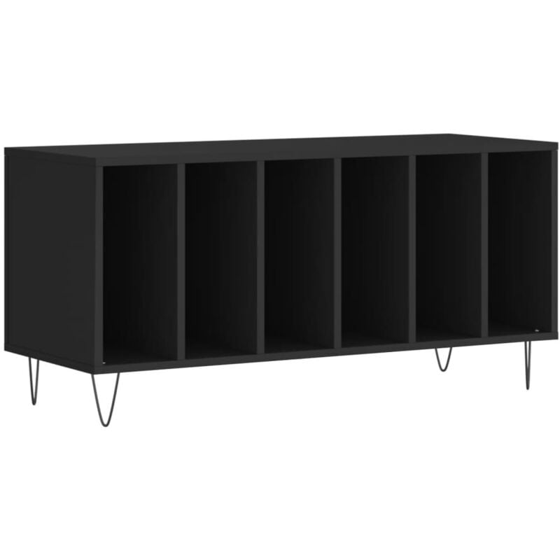 Vidaxl - Armoire à disques noir 100x38x48 cm bois d'ingénierie