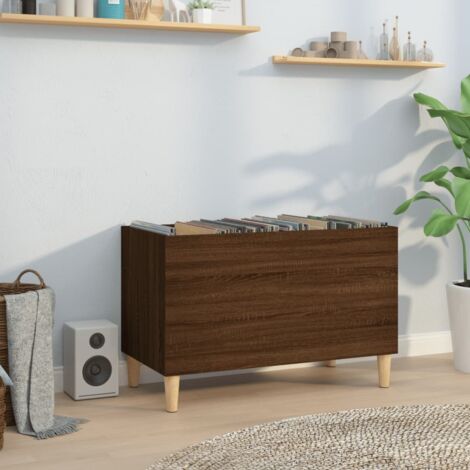 Armoire à disques-Étagère range CD-Meuble de rangement chêne marron 74,5x38x48 cm bois d'ingénierie 932319