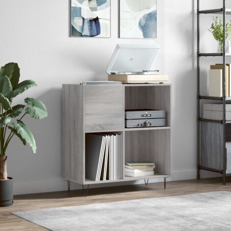 Armoire à disques, Meuble de Rangement Bibliothèque sogris 84,5x38x89 cm bois d'ingénierie LKOWF80189