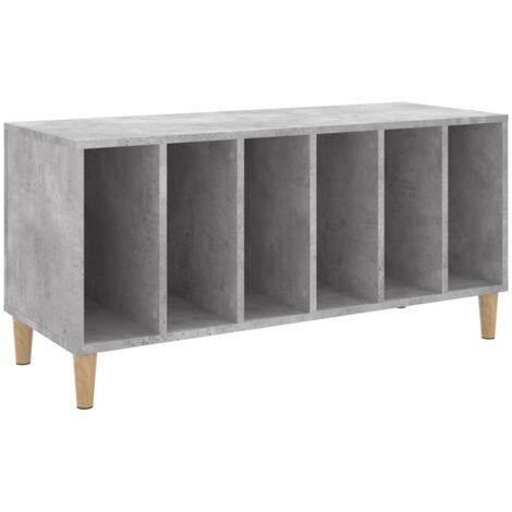Armoire à disques,Meuble de Rangement,Meuble TV gris béton 100x38x48 cm bois d'ingénierie -39556