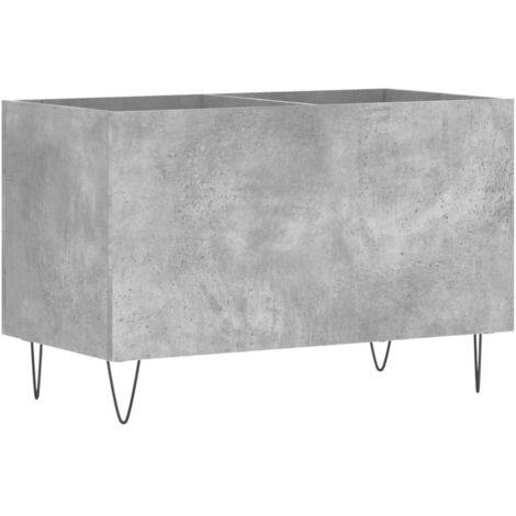 Armoire à disques,Meuble de Rangement,Meuble TV gris béton 74,5x38x48 cm bois d'ingénierie -29318