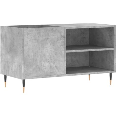 Armoire à disques,Meuble de Rangement,Meuble TV gris béton 85x38x48 cm bois d'ingénierie -13760