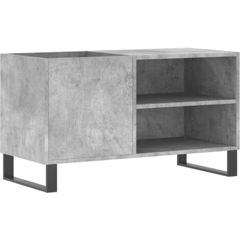 Armoire à disques,Meuble de Rangement,Meuble TV gris béton 85x38x48 cm bois d'ingénierie -54983