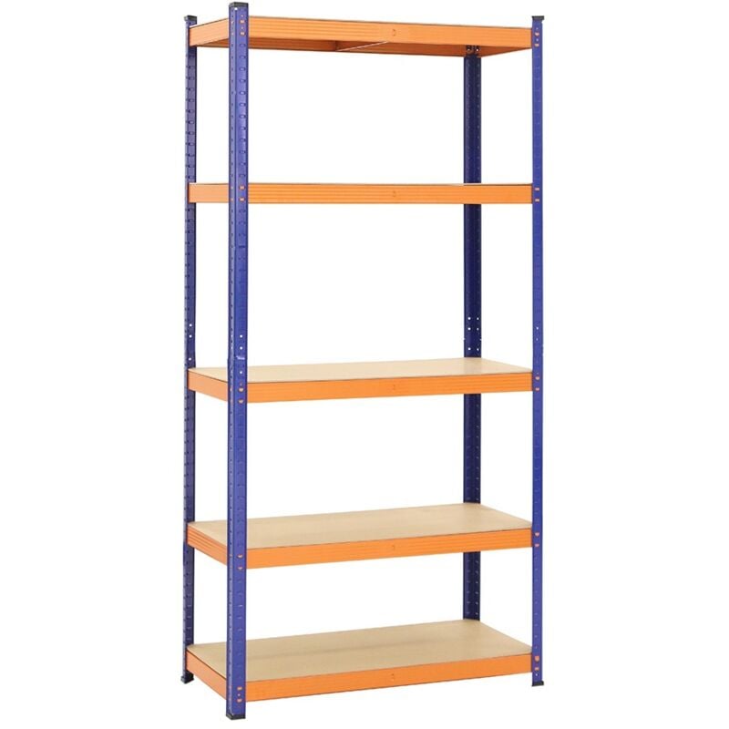 Armoire à étagères - Bleu/Orange - 5 étagères