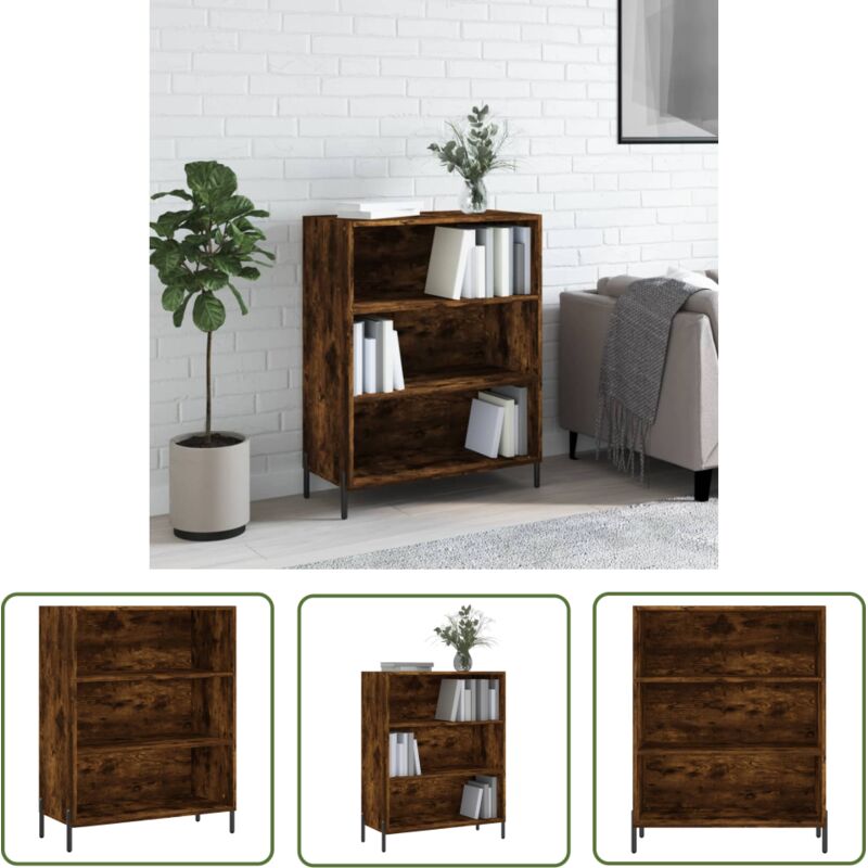 Vidaxl - Armoire à étagères chêne fumé 69,5x32,5x90 cm bois d'ingénierie