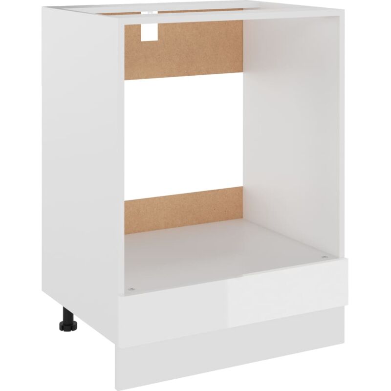 Vidaxl - Armoire à four Blanc brillant 60x46x81,5 cm Bois d'ingénierie