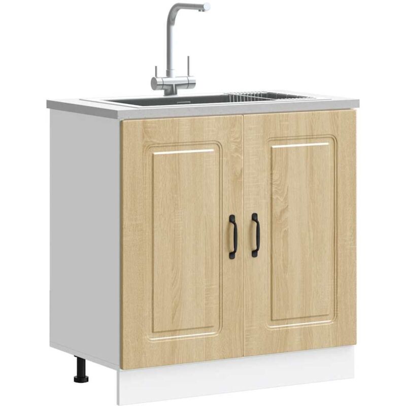 Vidaxl - Meuble bas pour évier Kalmar chêne sonoma bois ingénierie