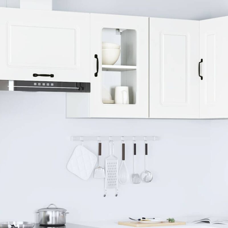 Vidaxl - Armoire murale de cuisine avec porte en verre Kalmar blanc