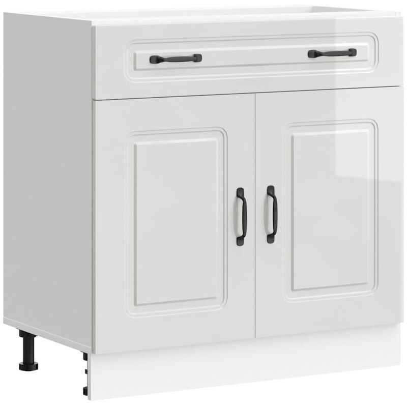 Vidaxl - Armoire de cuisine Kalmar blanc brillant bois ingénierie