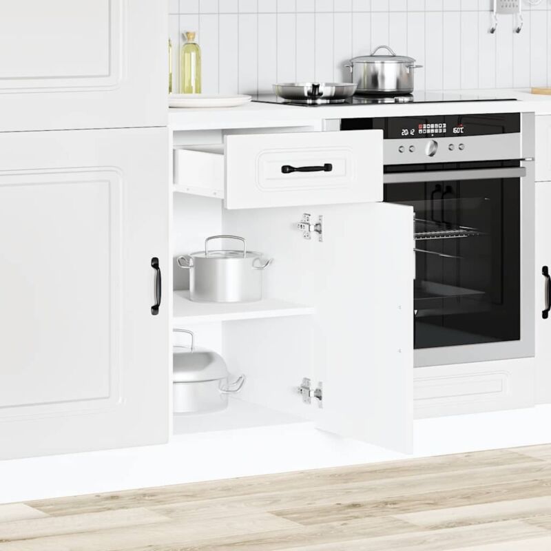 Armoire de cuisine Kalmar blanc bois d'ingénierie vidaXL