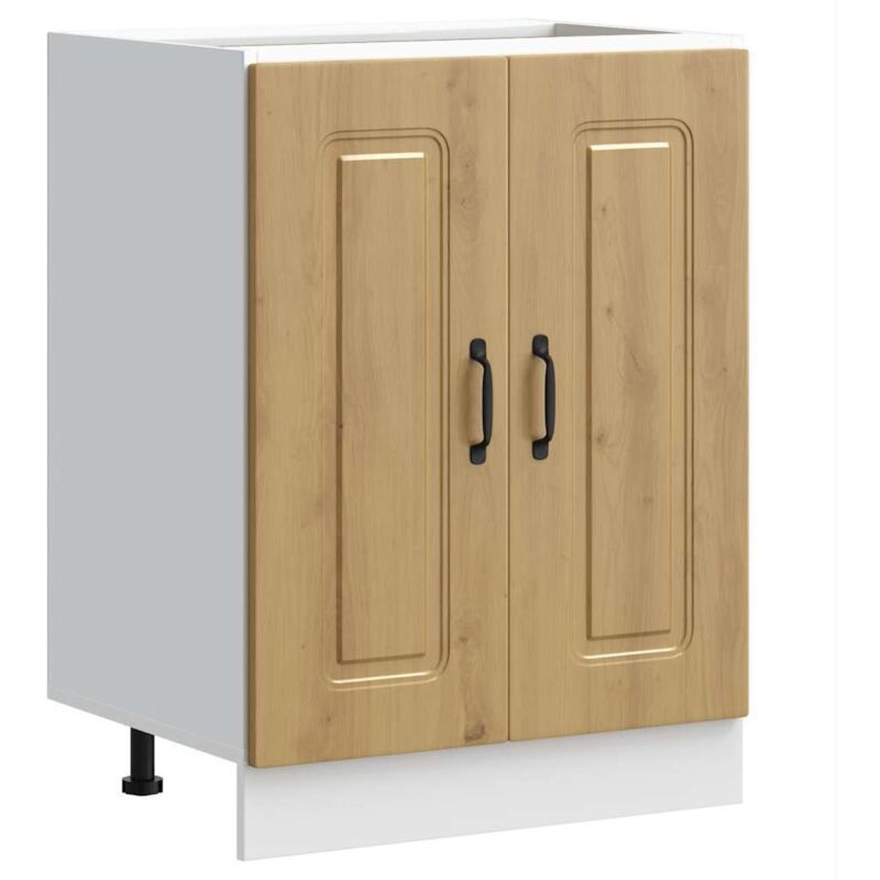 Vidaxl - Meuble bas pour évier Kalmar chêne artisanal bois d'ingénierie