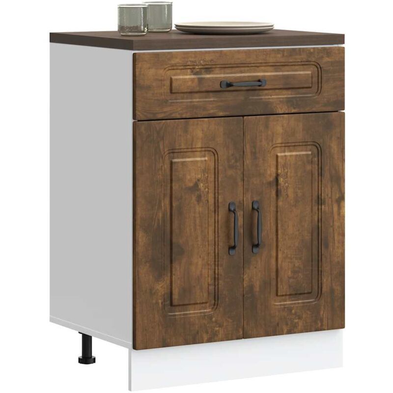 Vidaxl - Armoire de cuisine Kalmar chêne fumé bois d'ingénierie