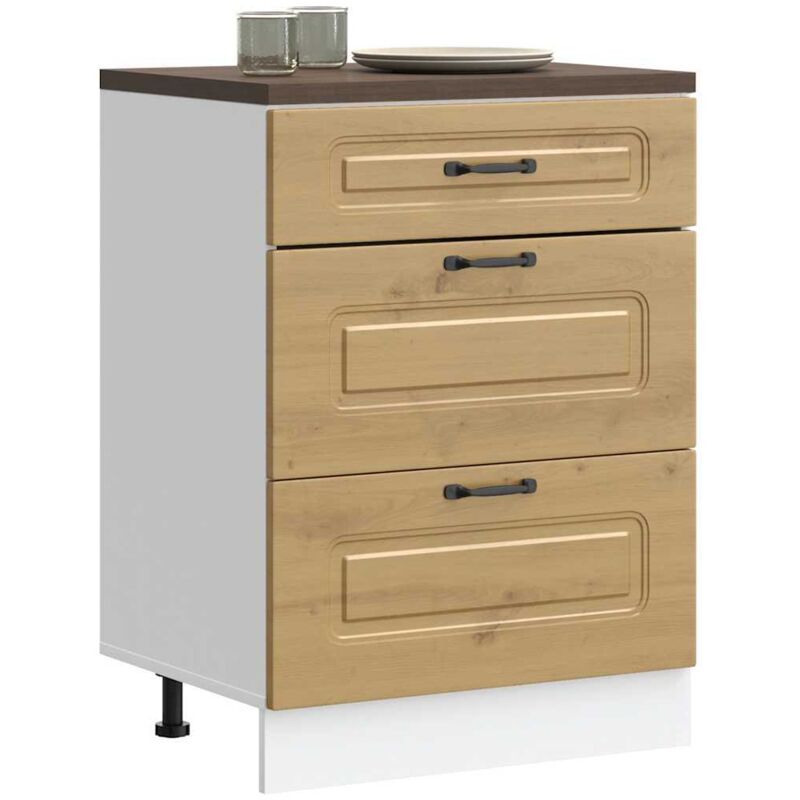 Vidaxl - Armoire de cuisine Kalmar chêne artisanal bois d'ingénierie