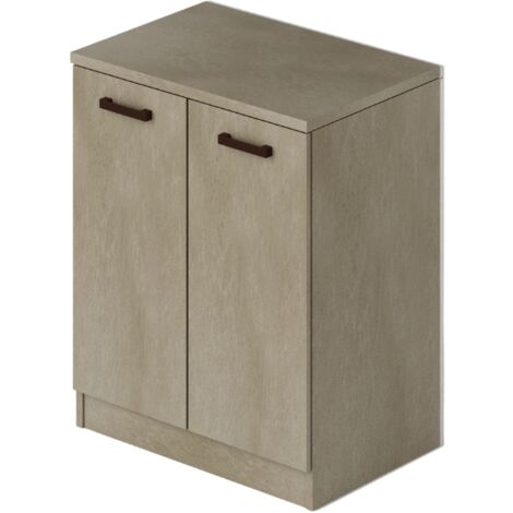 Armoire à linge Basic avec 2 portes couleur Clay H85,5x71x50cm