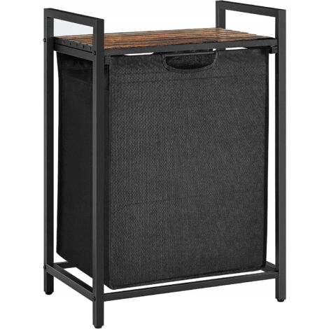 Armoire à linge Valora brun noir 65L à un seul compartiment
