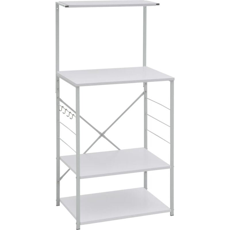 Vidaxl - Armoire à micro-ondes Blanc 60x39,6x123 cm Bois d'ingénierie