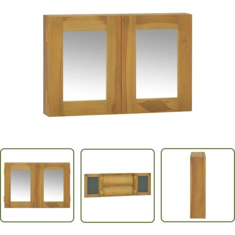Armoire à miroir 60x10x40 Bois de teck solide