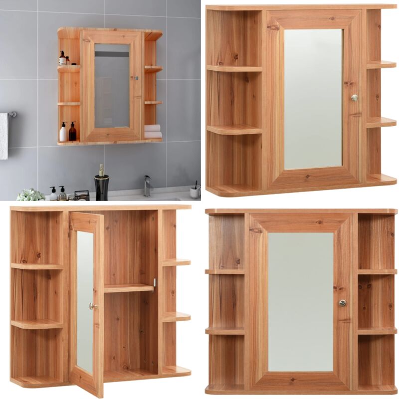 Vidaxl - Armoire à miroir de salle de bain Chêne 66x17x63 cm mdf - Armoire De Salle De Bain - Meuble De Salle De Bain - Miroir Mural - Rangement
