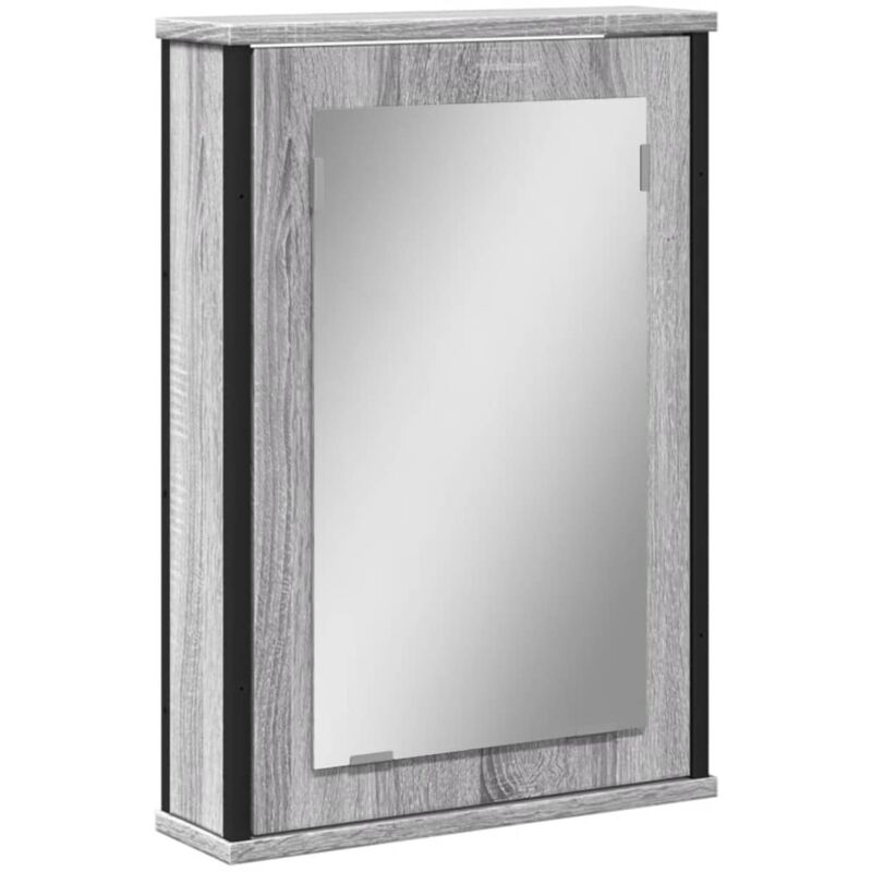 Vidaxl - Armoire à miroir de salle de bain sonoma gris bois d'ingénierie