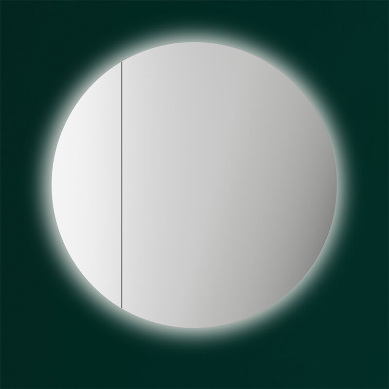 Armoire à miroir led Talos Style Picasso or/blanc ø 60 cm - armoire à miroir de haute qualité avec interrupteur à bascule - armoire à miroir de salle