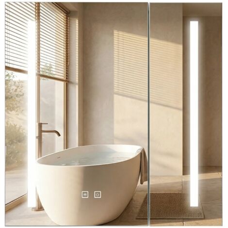 Armoire À Miroir Rea M1015-60 60X65 Led White