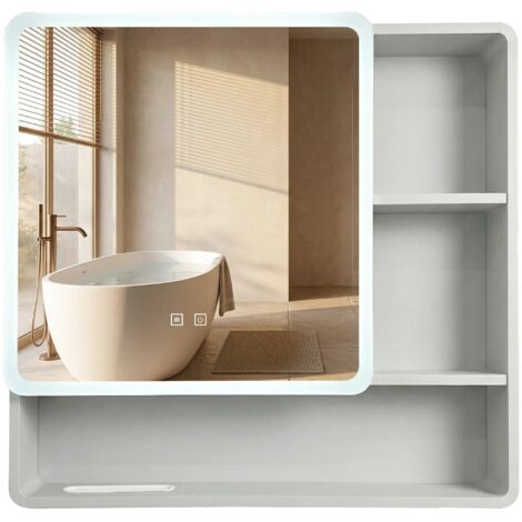 Armoire À Miroir Rea M1016-70 70X65 Led White