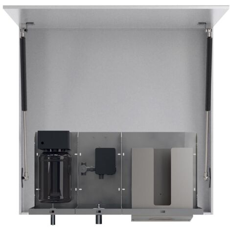 Armoire à miroir TOWEL 1000 mm avec distributeur automatique de savon, robinet et distributeur de serviette en papier