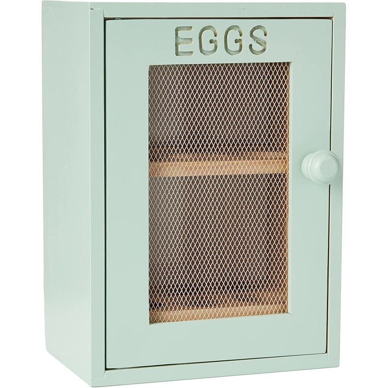 Armoire à oeufs en bois verte - Egg Cabinet boite à oeuf en bois jusqu'à 12 oeufs - Eviter le plastique et ranger vos oeufs dans