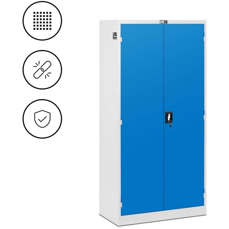 MSW - Armoire à outils Paroi perforée et portes battantes 7 tiroirs Verrouillable