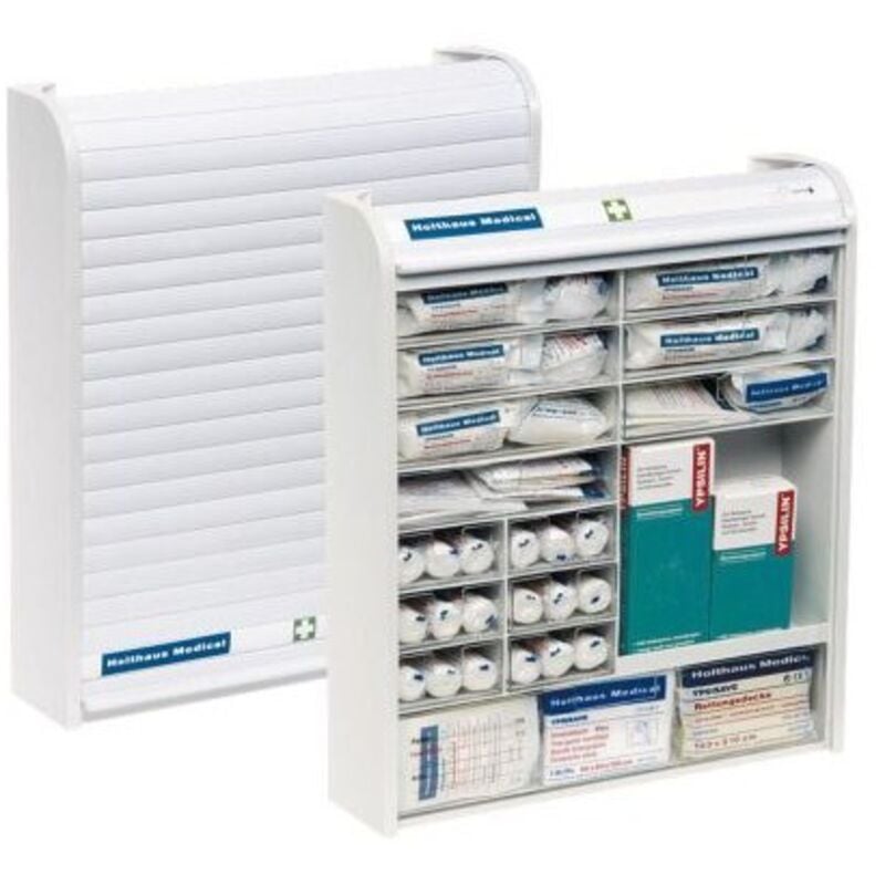 Armoire à pharmacie avec pansements ,DIN 13157