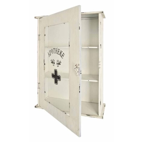 Paris Prix - Armoire à Pharmacie Déco "ronan" 62cm Blanc