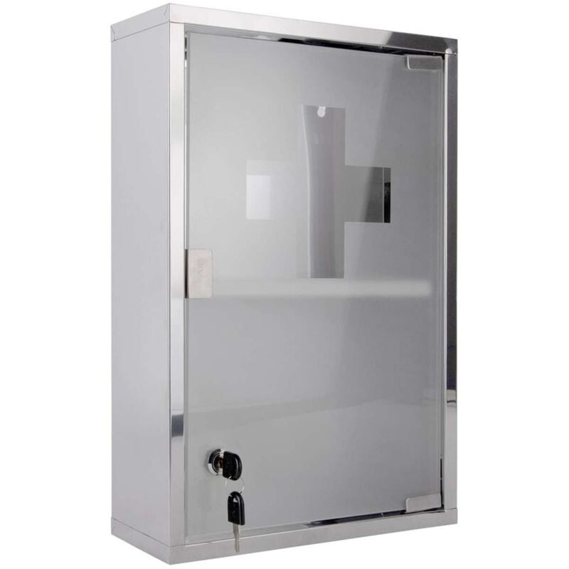 Armoire à pharmacie en acier chromé