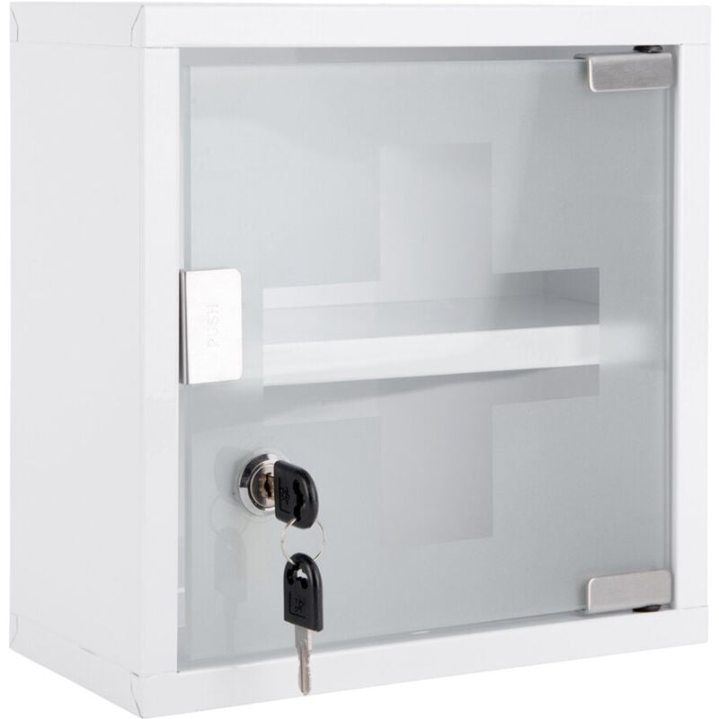 Pt' - Trousse de premiers secours avec étagères, 25 x 25 x 12 cm