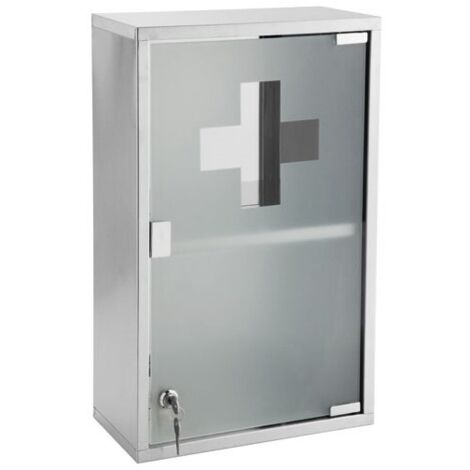 Armoire à pharmacie l.30 cm, imitation métal, Genoa