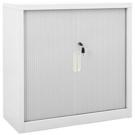 Armoire à portes coulissantes-Meuble de rangement Gris 90x40x90 cm Acier 235533