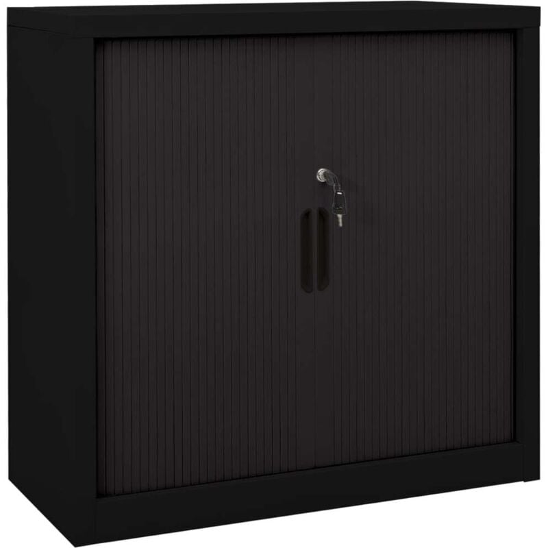 Vidaxl - Armoire avec portes coulissantes 90x40x90 cm en acier différentes couleurs couleur : Noir
