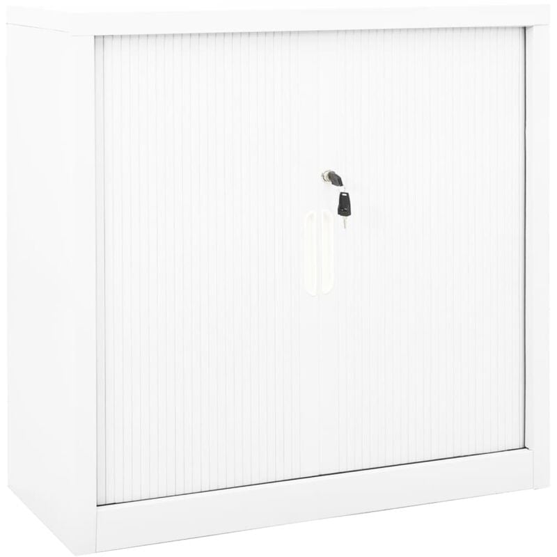 Vidaxl - Armoire à portes coulissantes Blanc 90x40x90 cm Acier