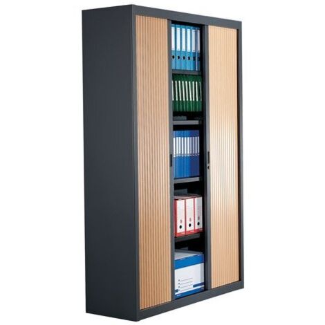 Armoire à rideaux démontables 200 x 100 cm hêtre - Maxiburo