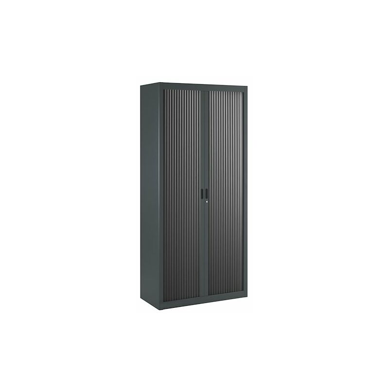 Sans Marque - Armoire à rideaux démontables Economique 195 x 90 cm anthracite-gris - Maxiburo