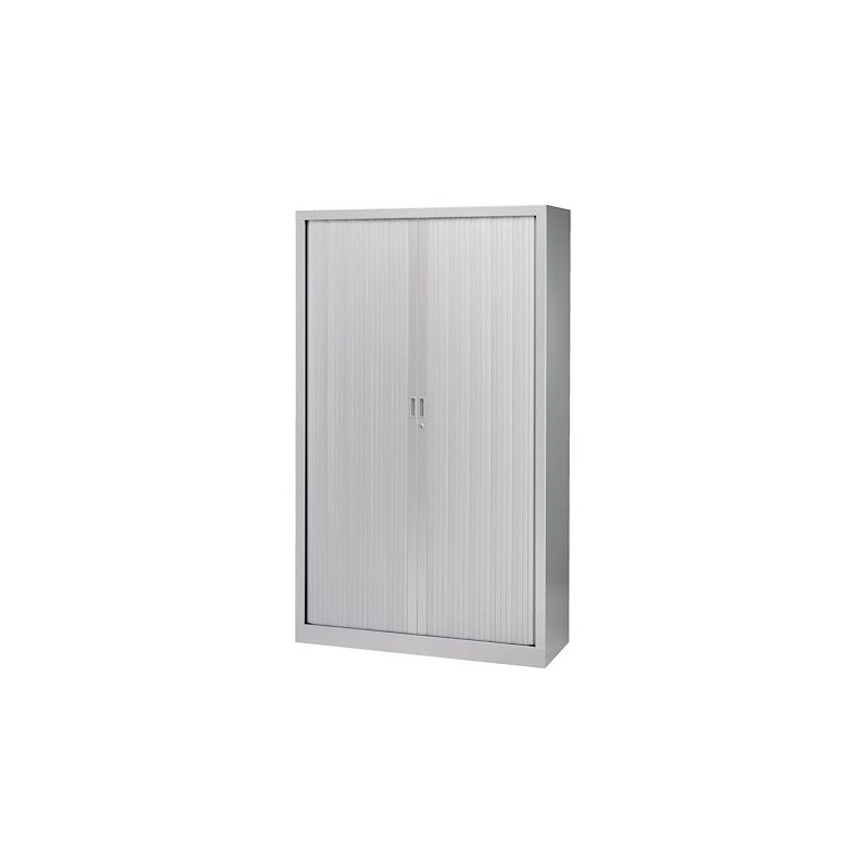 Armoire haute à rideaux monoblocs Generic 198 x 120 cm alu-alu