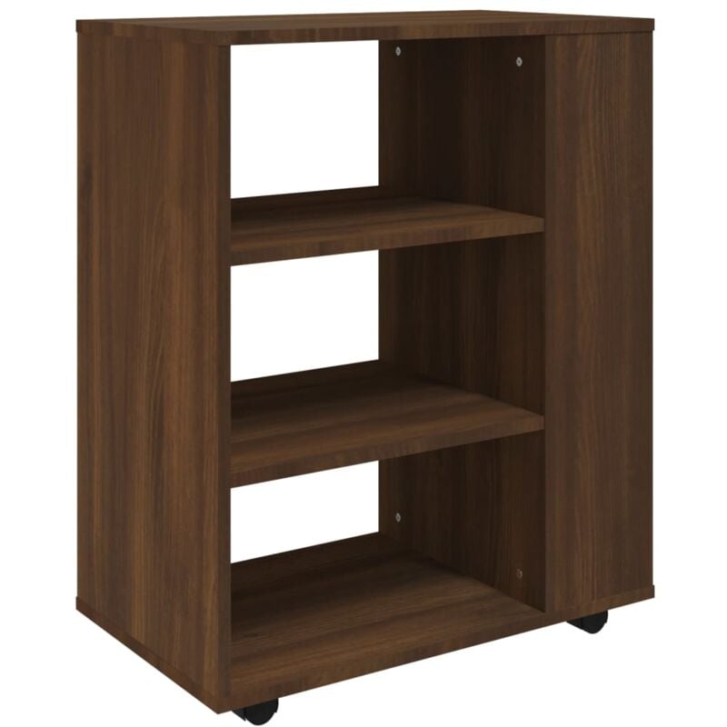 Armoire roulante Chêne marron 60x35x75 cm Bois d'ingénierie Vidaxl