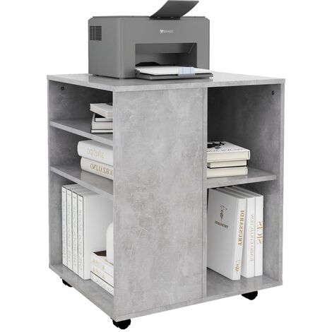 Armoire à roulettes Gris béton 60x53x72