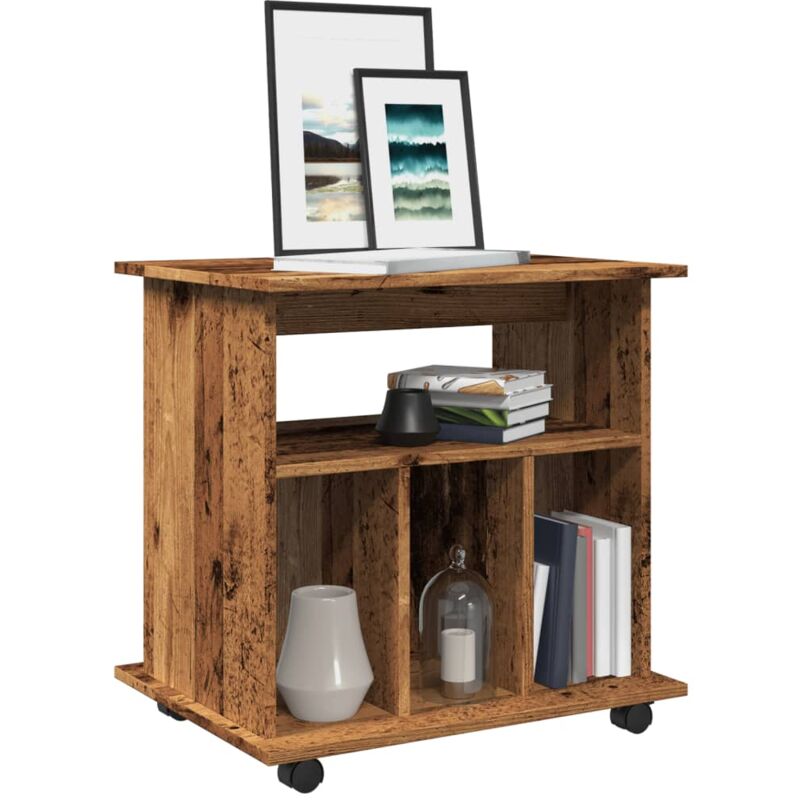 Vidaxl - Armoire à roulettes vieux bois 60x45x60 cm bois d'ingénierie
