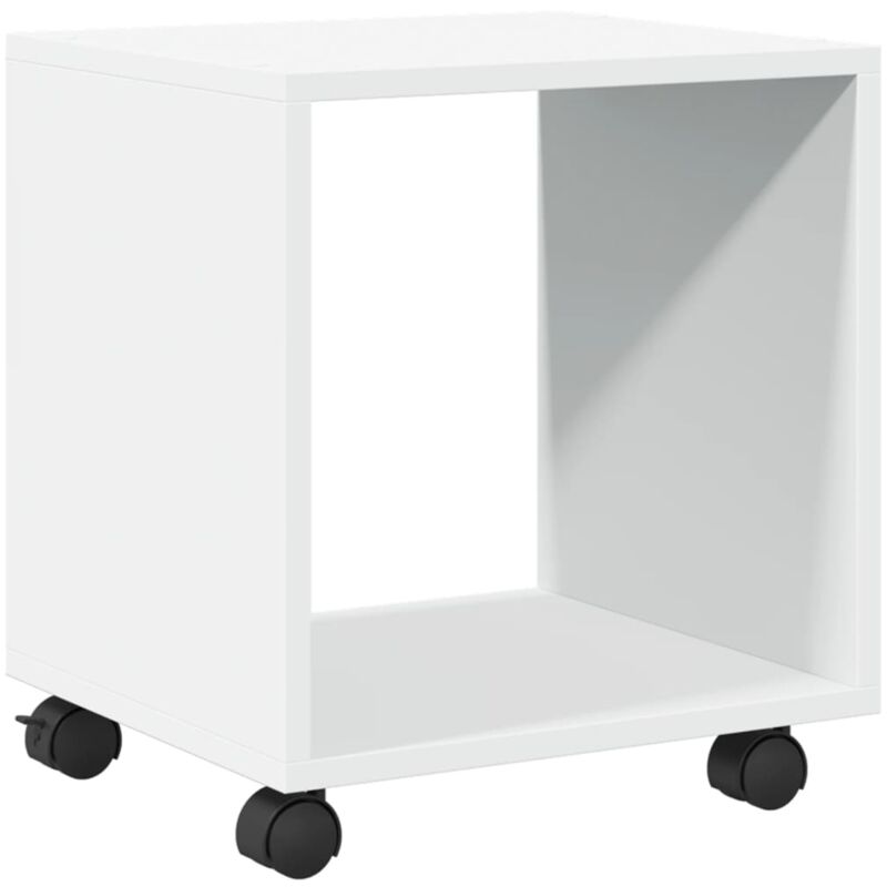 Armoire à roulettes blanc 37x33x42,5 cm bois d'ingénierie Vidaxl