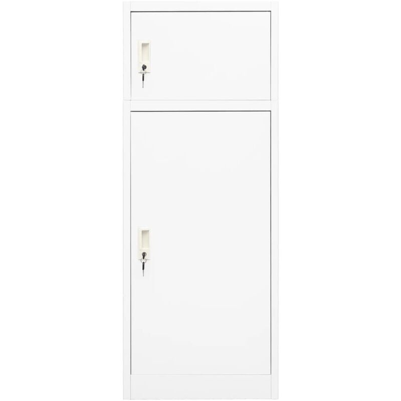 Armoire à selles Design moderne, Armoire Etagère de rangement, Blanc 53x53x140 cm Acier OIB6894E - Blanc