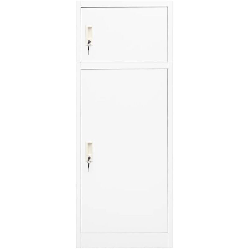 Armoire à selles Blanc 53x53x140 cm Acier Vidaxl
