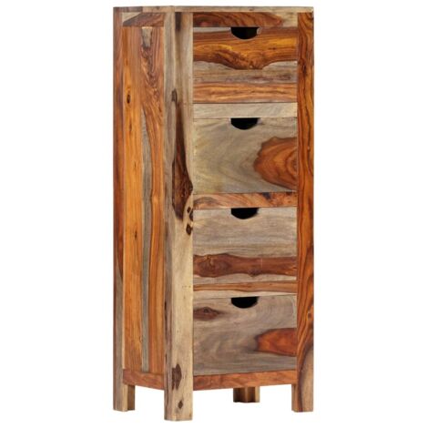 Armoire A Tiroirs 40x30x100 Cm Bois Massif De Sesham