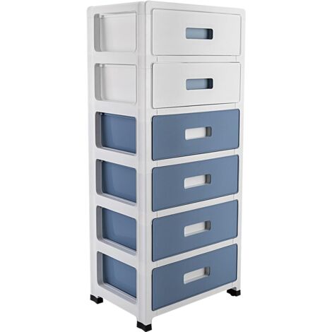 Tour De Rangement 6 Tiroirs VEVOR – Plastique Transparent, 2 Tours Empilables, Idéal Bureau Ou Atelier, Gain De Place - 9
