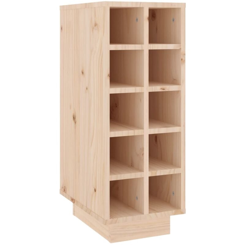 Décoshop26 - Armoire à vin 23 x 34 x 61 cm jusqu'à 10 bouteilles de vin en bois de pin brun DEC024255