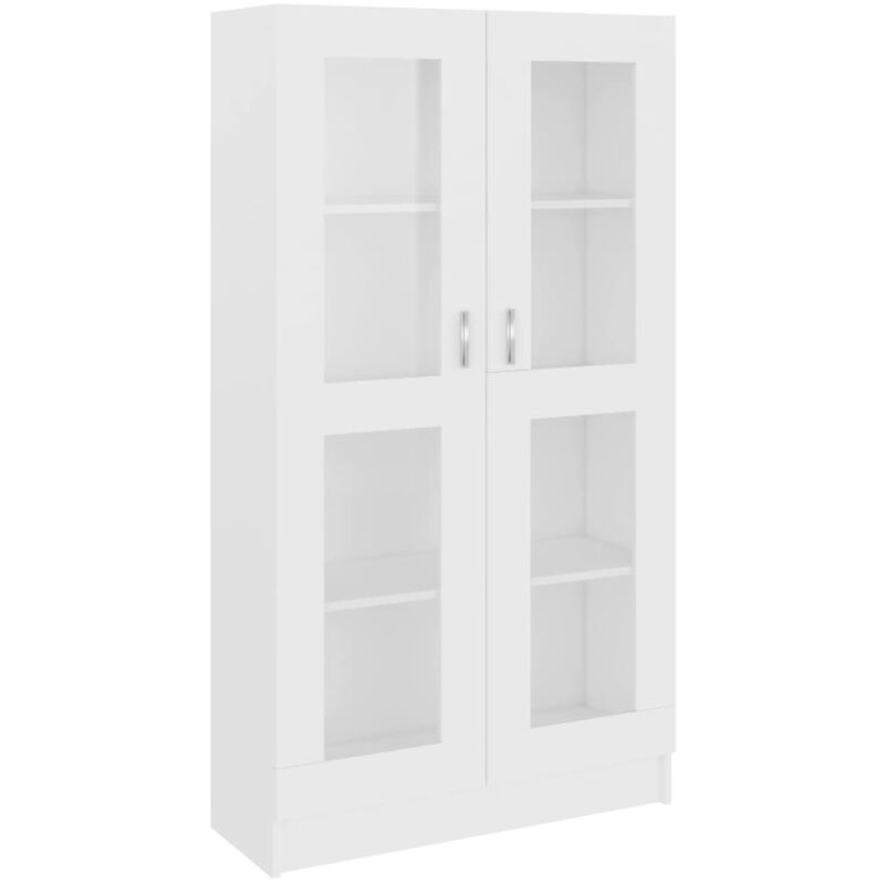Armoire à vitrine Blanc 82,5x30,5x150 cm Bois d'ingénierie
